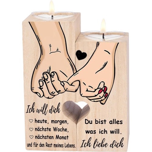 Holz teelichthalter geschenk - holz,