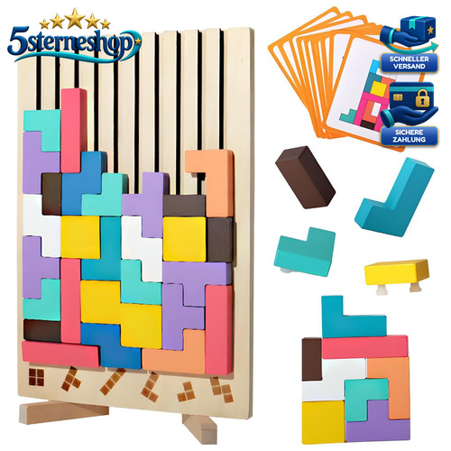 Holzpuzzle tetris montessori - tetris,
