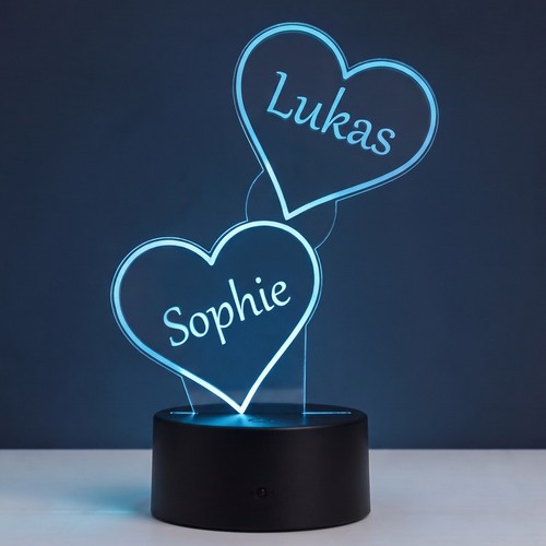 Personalisierte led herz lampe - led,
