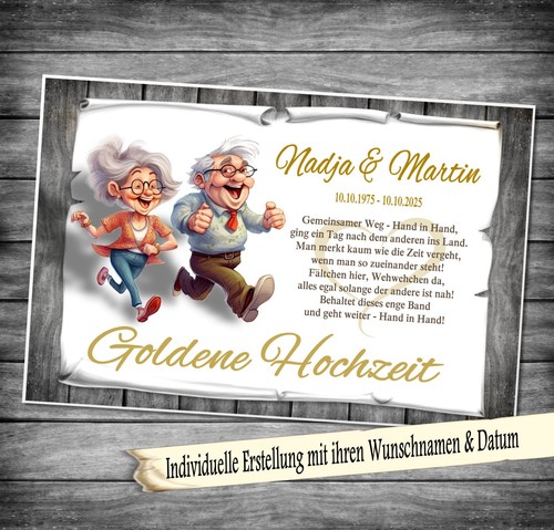 Urkunde goldene hochzeit - -,