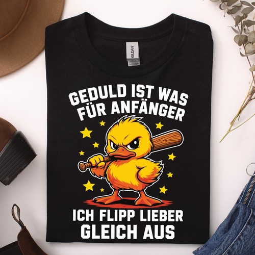 Lustiges enten shirt geduld - enten, t-shirt